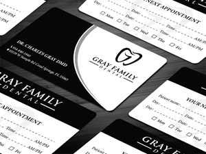 Business Card Design by Tripti Ranjan Gain for Gray Family Dental | Design: #29130302