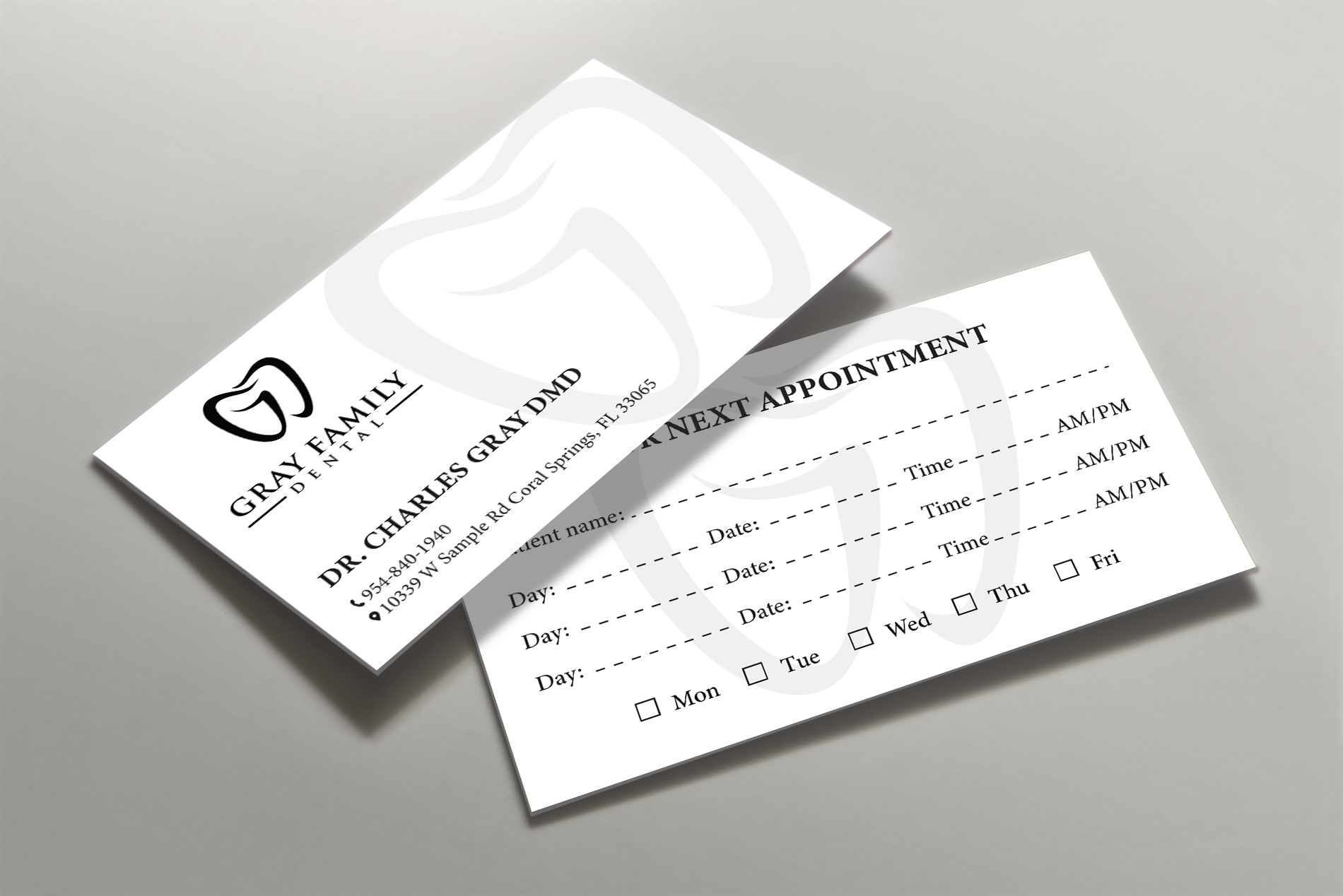 Business Card Design by Tripti Ranjan Gain for Gray Family Dental | Design #29130304