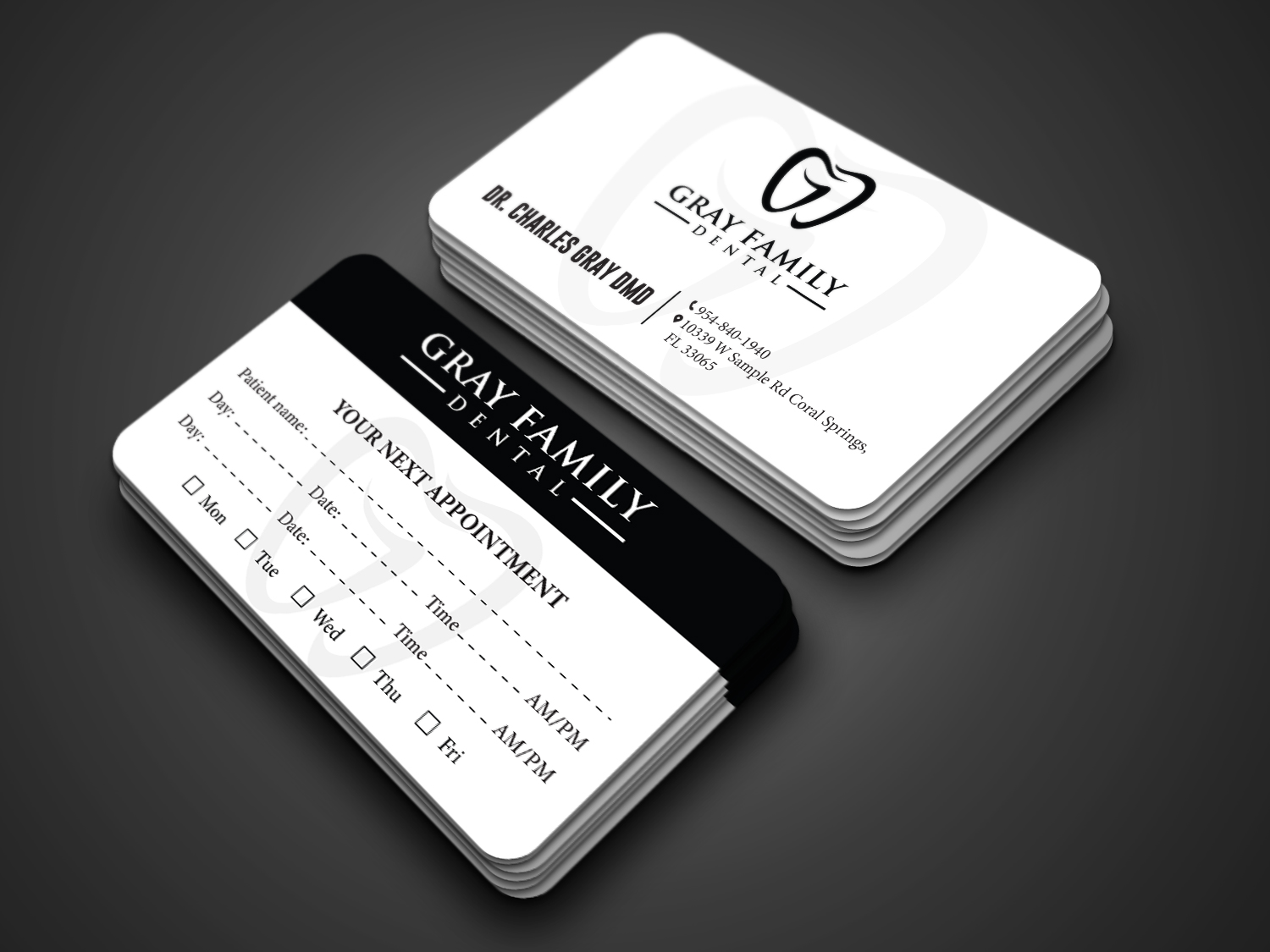 Business Card Design by Tripti Ranjan Gain for Gray Family Dental | Design #29130305