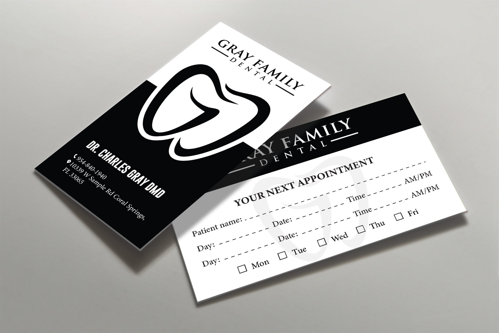 Business Card Design by Tripti Ranjan Gain for Gray Family Dental | Design #29130314