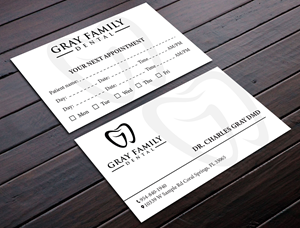 Business Card Design by Tripti Ranjan Gain for Gray Family Dental | Design: #29130315