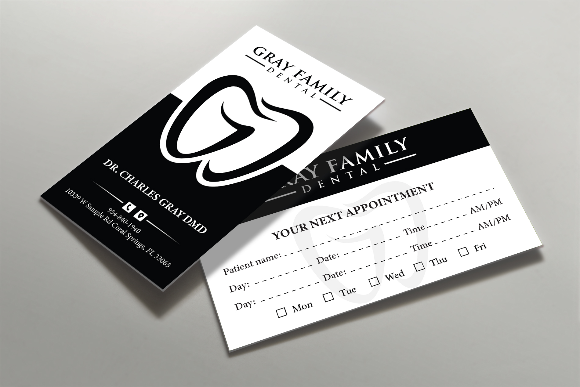 Business Card Design by Tripti Ranjan Gain for Gray Family Dental | Design #29130316