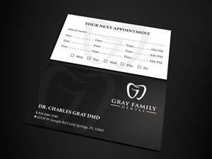 Business Card Design by Tripti Ranjan Gain for Gray Family Dental | Design: #29130318