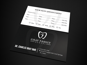 Business Card Design by Tripti Ranjan Gain for Gray Family Dental | Design: #29130319