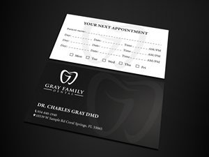 Business Card Design by Tripti Ranjan Gain for Gray Family Dental | Design: #29130320