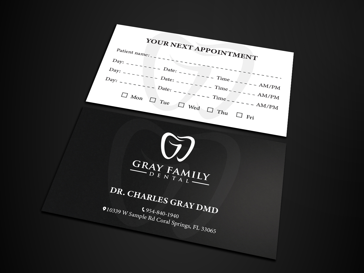 Business Card Design by Tripti Ranjan Gain for Gray Family Dental | Design #29130321