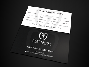 Business Card Design by Tripti Ranjan Gain for Gray Family Dental | Design: #29130321