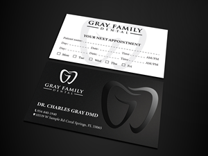 Business Card Design by Tripti Ranjan Gain for Gray Family Dental | Design: #29130322