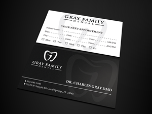 Business Card Design by Tripti Ranjan Gain for Gray Family Dental | Design: #29130323