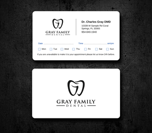 Business Card Design by Uttom 2 for Gray Family Dental | Design: #29134240