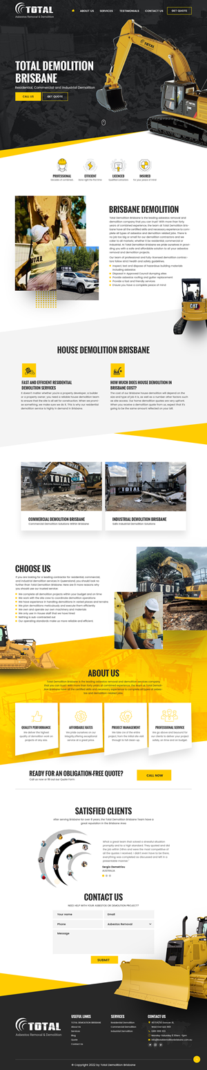 Website Re-design of Demolition Company Website | Diseño Web por nzdesigners