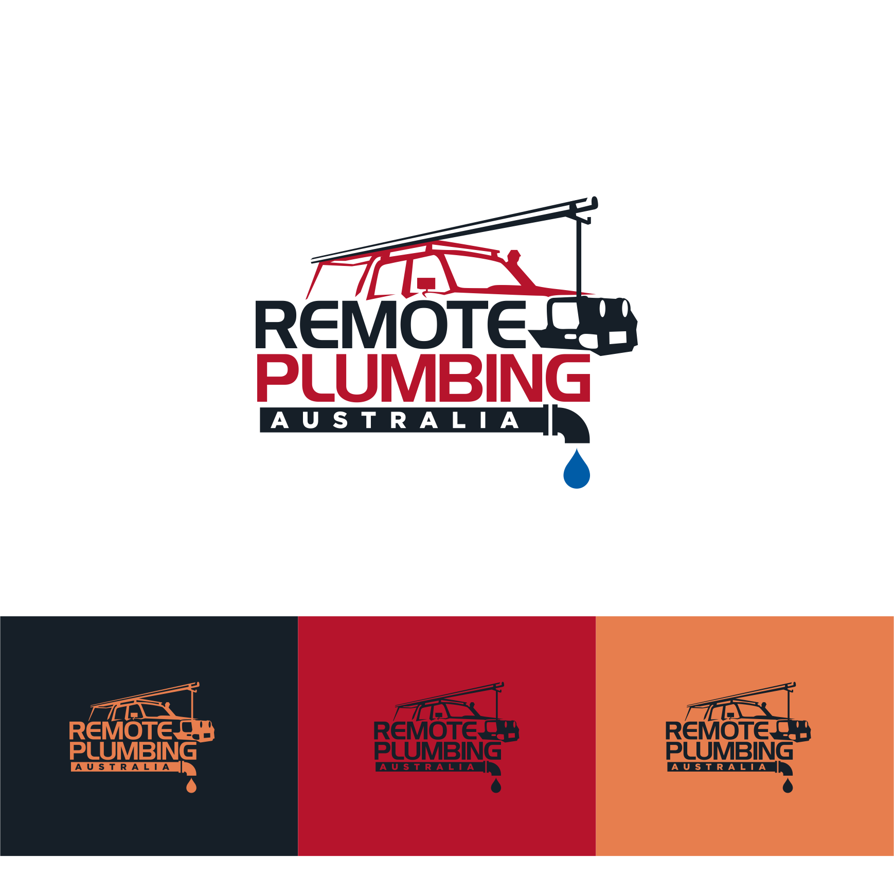 Logo Design by Arham Hidayat for Remote Plumbing Australia | Design #29149337