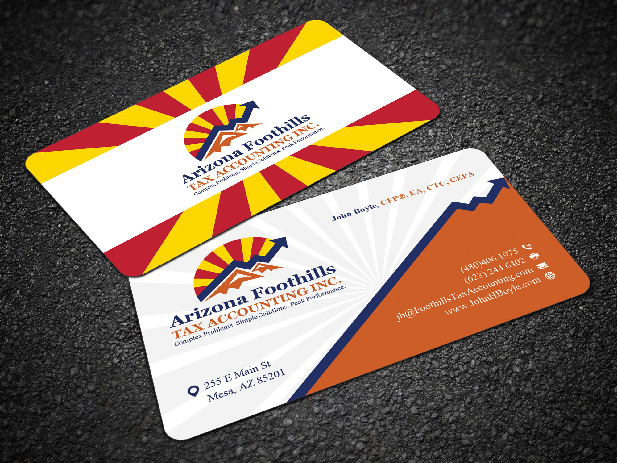 Visitenkarten-Design von Sandaruwan für Arizona Foothills Tax Accounting | Design #29135458