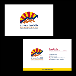 Visitenkarten-Design von T_jenny für Arizona Foothills Tax Accounting | Design: #29139351