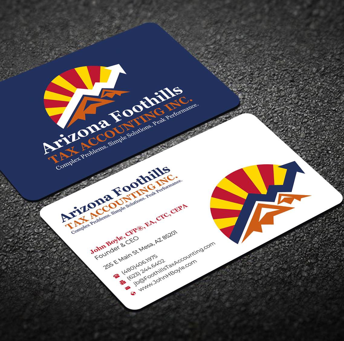 Visitenkarten-Design von Graphixpointt für Arizona Foothills Tax Accounting | Design #29134797