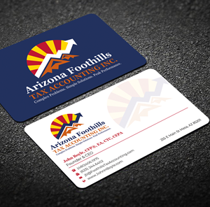 Visitenkarten-Design von Graphixpointt für Arizona Foothills Tax Accounting | Design: #29134801