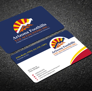 Visitenkarten-Design von Graphixpointt für Arizona Foothills Tax Accounting | Design: #29134916