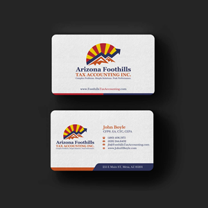 Visitenkarten-Design von INDIAN_Ashok für Arizona Foothills Tax Accounting | Design: #29137385