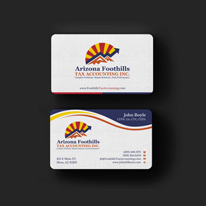 Visitenkarten-Design von INDIAN_Ashok für Arizona Foothills Tax Accounting | Design: #29137392