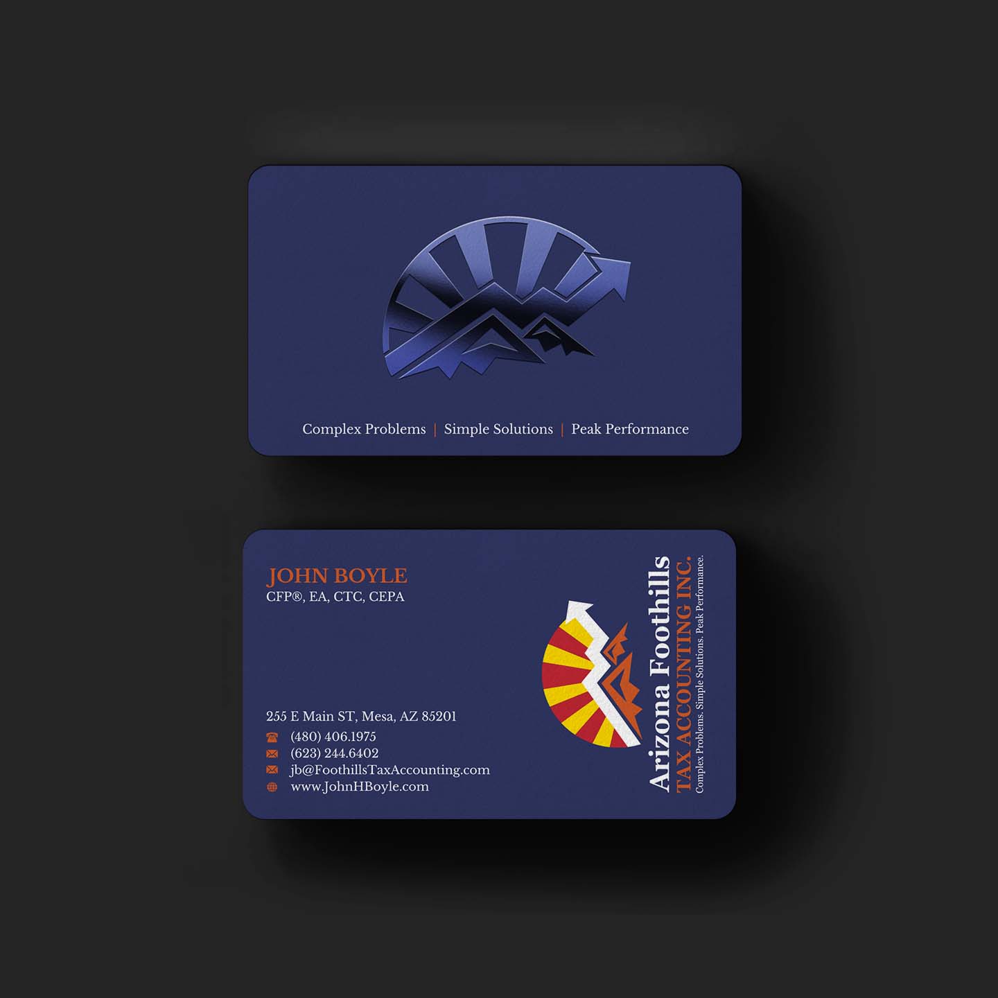 Visitenkarten-Design von INDIAN_Ashok für Arizona Foothills Tax Accounting | Design #29137393