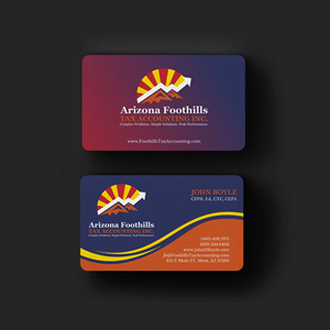 Visitenkarten-Design von INDIAN_Ashok für Arizona Foothills Tax Accounting | Design: #29137394