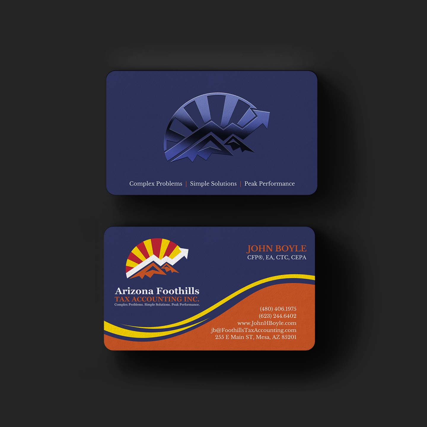 Business Card Design by INDIAN_Ashok for Arizona Foothills Tax Accounting | Design #29137395