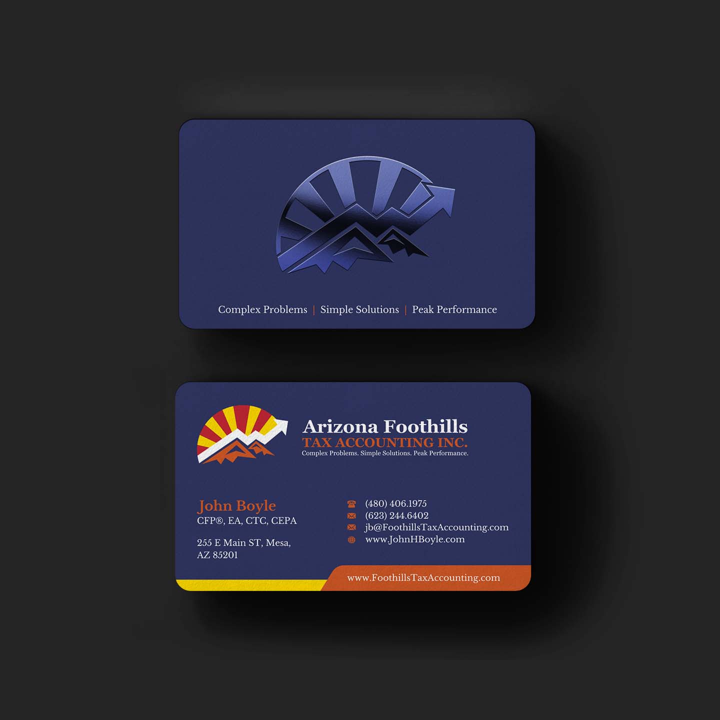 Visitenkarten-Design von INDIAN_Ashok für Arizona Foothills Tax Accounting | Design #29137408