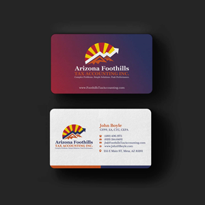 Design de Carte de Visite par INDIAN_Ashok pour Arizona Foothills Tax Accounting | Design : #29137411