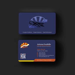 Design de Carte de Visite par INDIAN_Ashok pour Arizona Foothills Tax Accounting | Design : #29137415