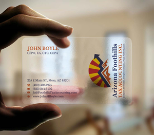 Design de Carte de Visite par INDIAN_Ashok pour Arizona Foothills Tax Accounting | Design : #29137416