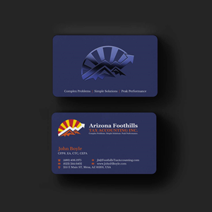 Design de Carte de Visite par INDIAN_Ashok pour Arizona Foothills Tax Accounting | Design : #29137418