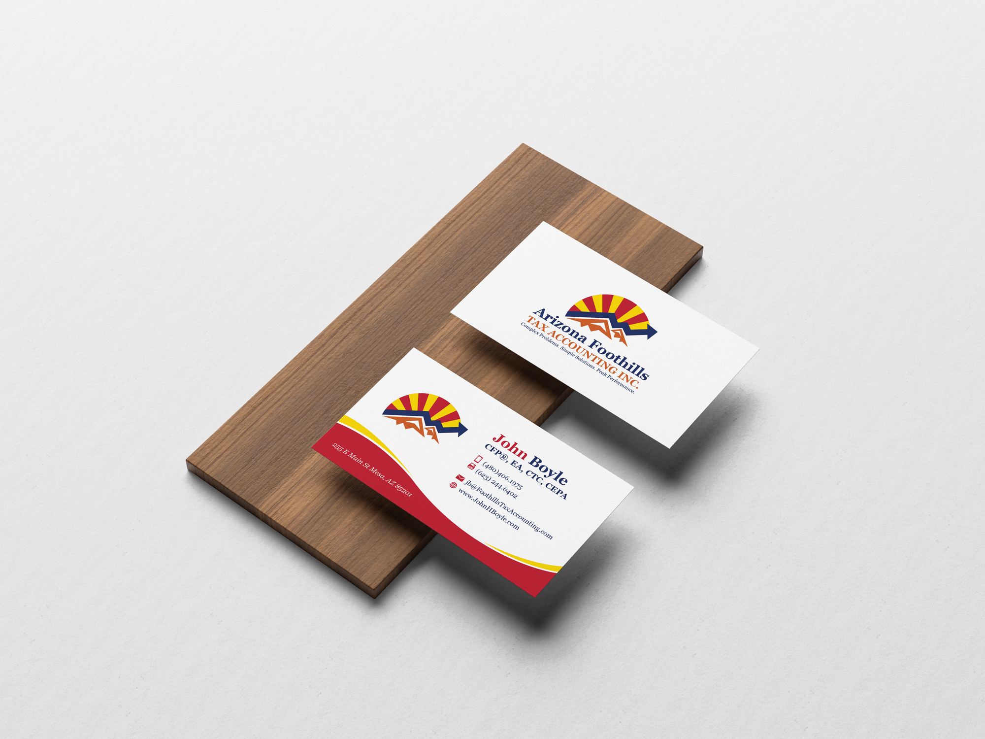 Business Card Design by JK18 for Arizona Foothills Tax Accounting | Design #29135710