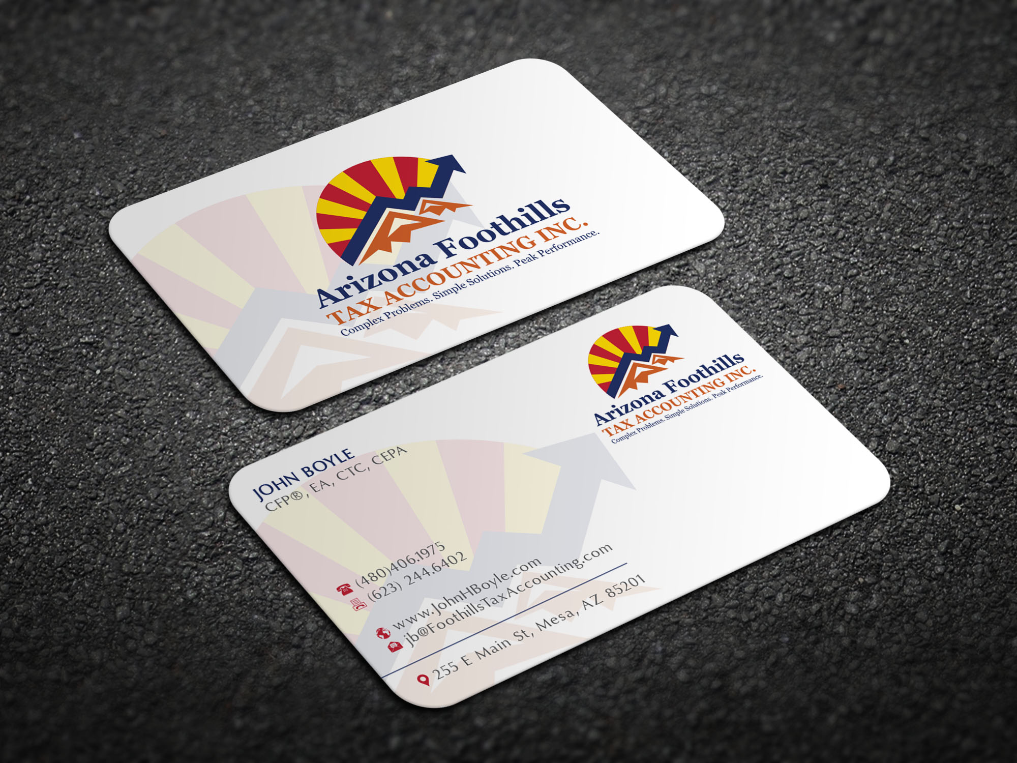 Business Card Design by Magic of Art for Arizona Foothills Tax Accounting | Design #29136232