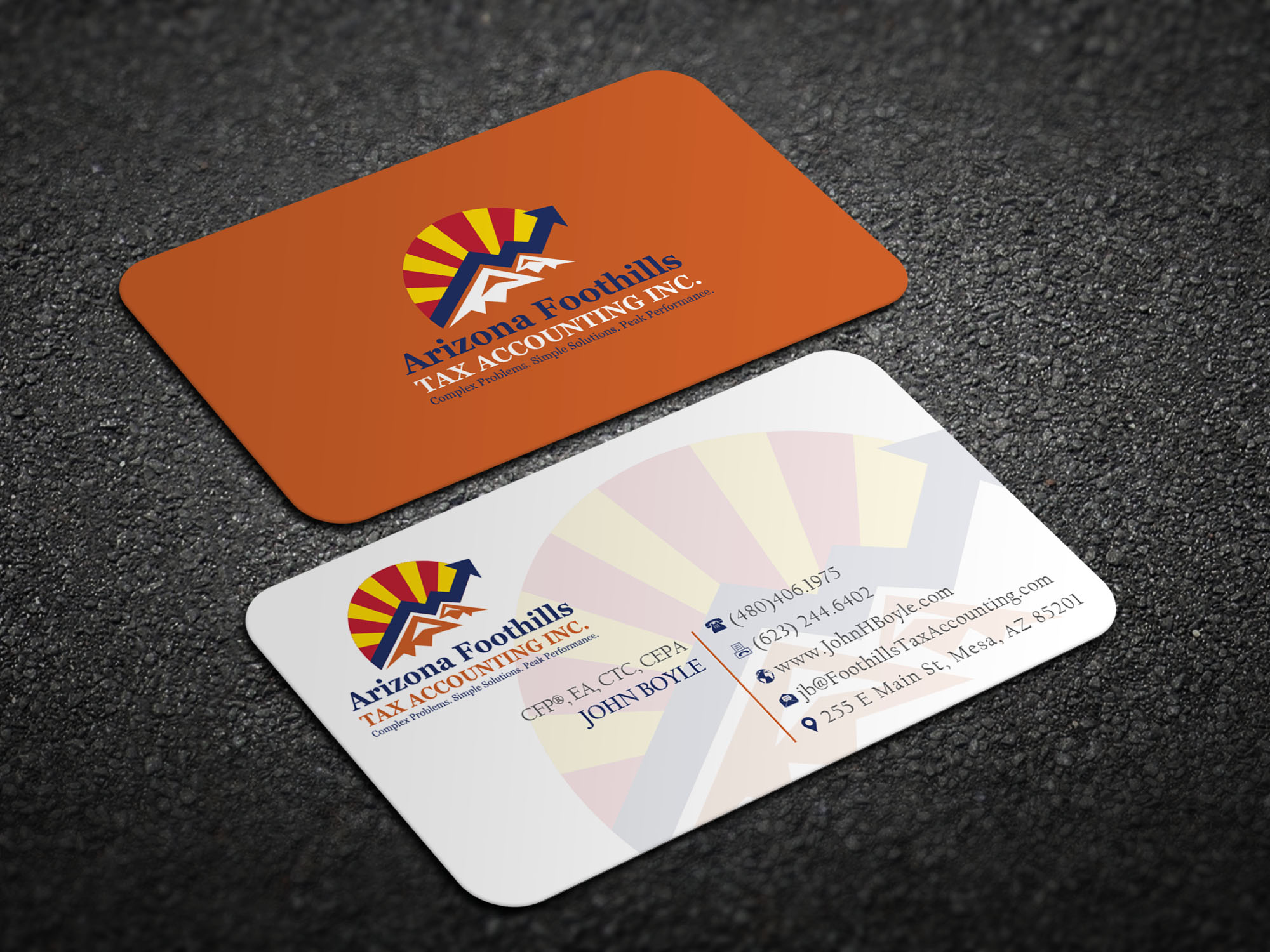 Business Card Design by Magic of Art for Arizona Foothills Tax Accounting | Design #29136635