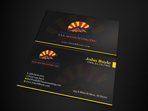 Business Card Design by Tripti Ranjan Gain for Arizona Foothills Tax Accounting | Design: #29137433