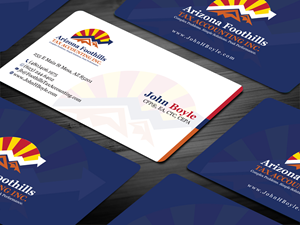 Business Card Design by Tripti Ranjan Gain for Arizona Foothills Tax Accounting | Design: #29137434