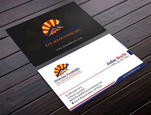 Business Card Design by Tripti Ranjan Gain for Arizona Foothills Tax Accounting | Design: #29137438