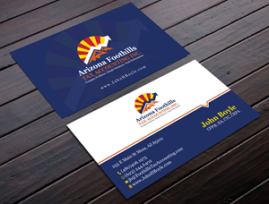 Business Card Design by Tripti Ranjan Gain for Arizona Foothills Tax Accounting | Design: #29137444