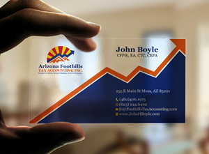 Business Card Design by Tripti Ranjan Gain for Arizona Foothills Tax Accounting | Design: #29137455