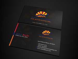 Business Card Design by Tripti Ranjan Gain for Arizona Foothills Tax Accounting | Design: #29137461