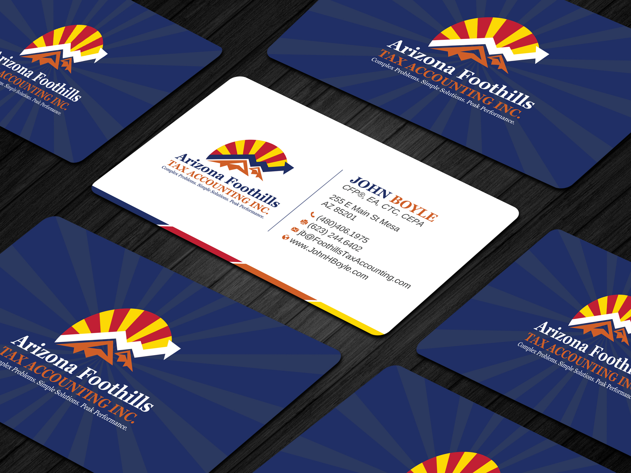 Business Card Design by Uttom 2 for Arizona Foothills Tax Accounting | Design #29136464