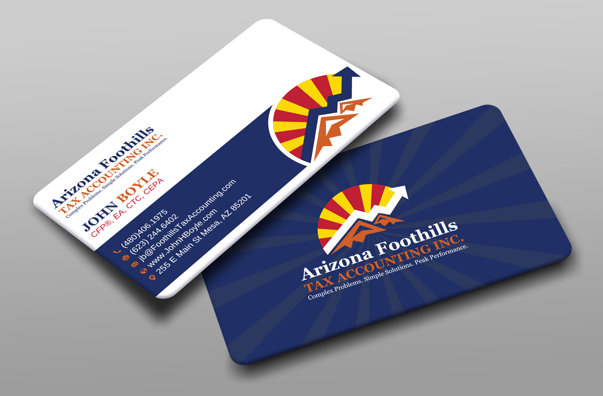 Business Card Design by Uttom 2 for Arizona Foothills Tax Accounting | Design #29136469