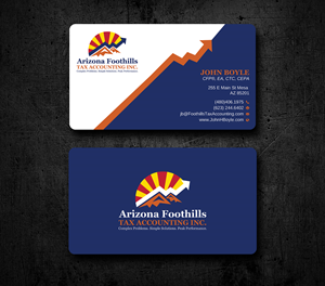 Business Card Design by Uttom 2 for Arizona Foothills Tax Accounting | Design: #29136470