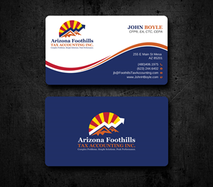 Visitenkarten-Design von Uttom 2 für Arizona Foothills Tax Accounting | Design: #29136471