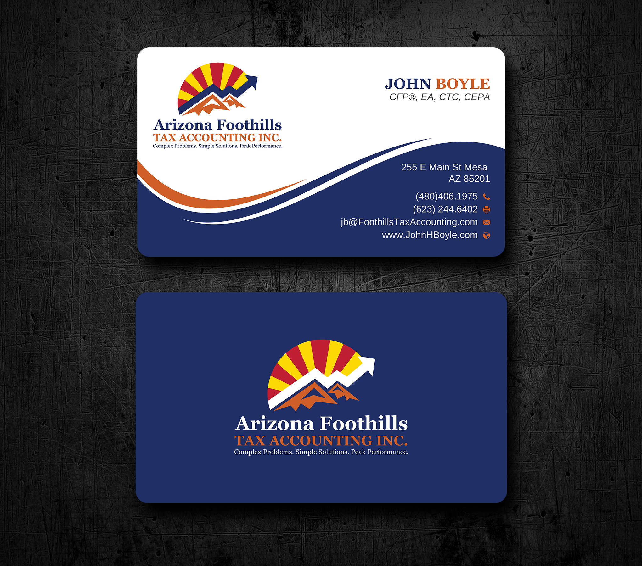 Business Card Design by Uttom 2 for Arizona Foothills Tax Accounting | Design #29136472