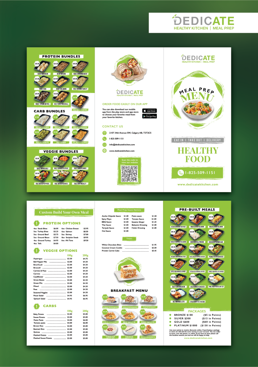 Flyer Design by Thanh La for DEDICATE Healthy Kitchen | Design #29147242