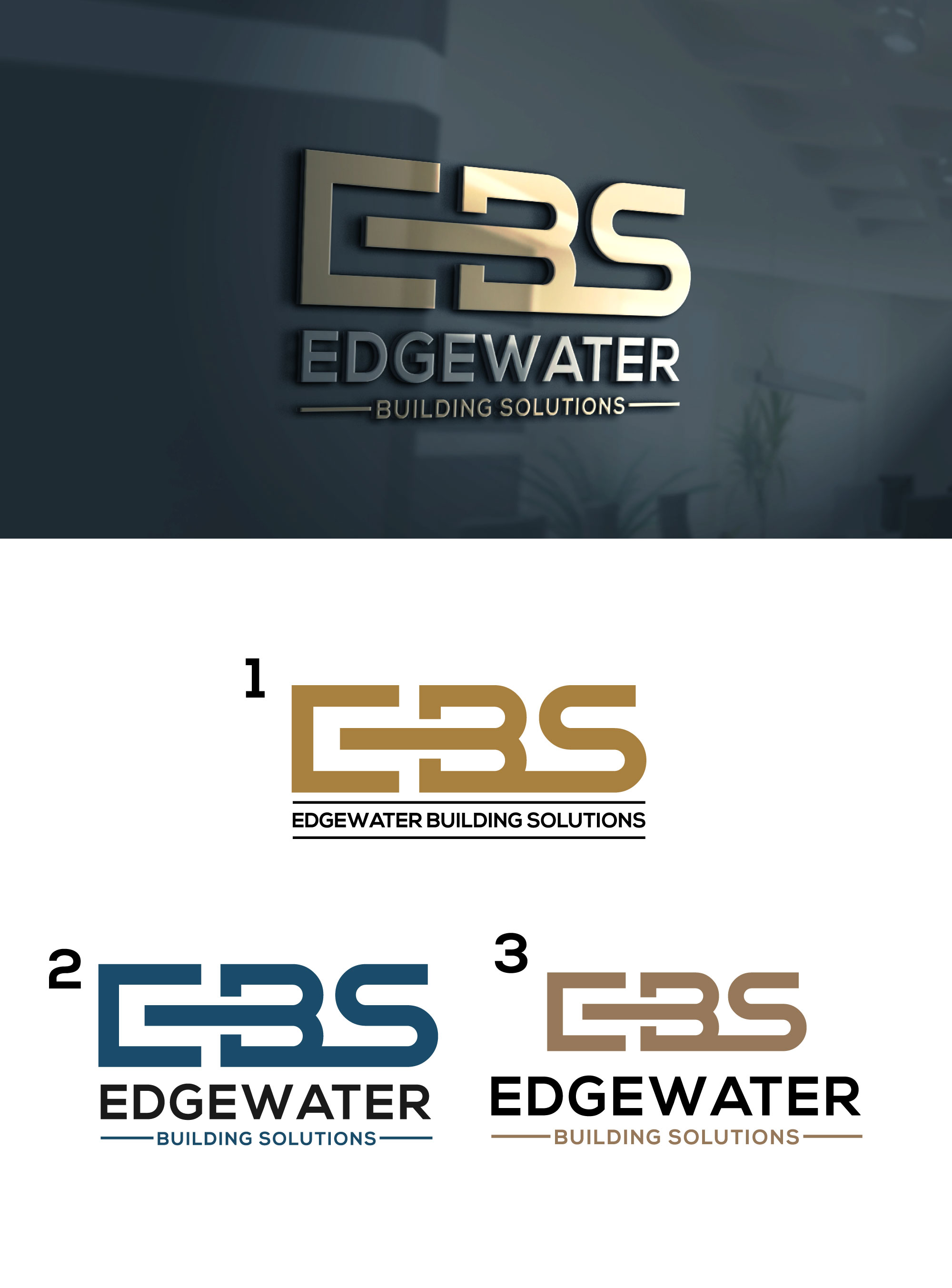 Logo-Design von riyad123 für Edgewater Building Solutions  | Design #29159555