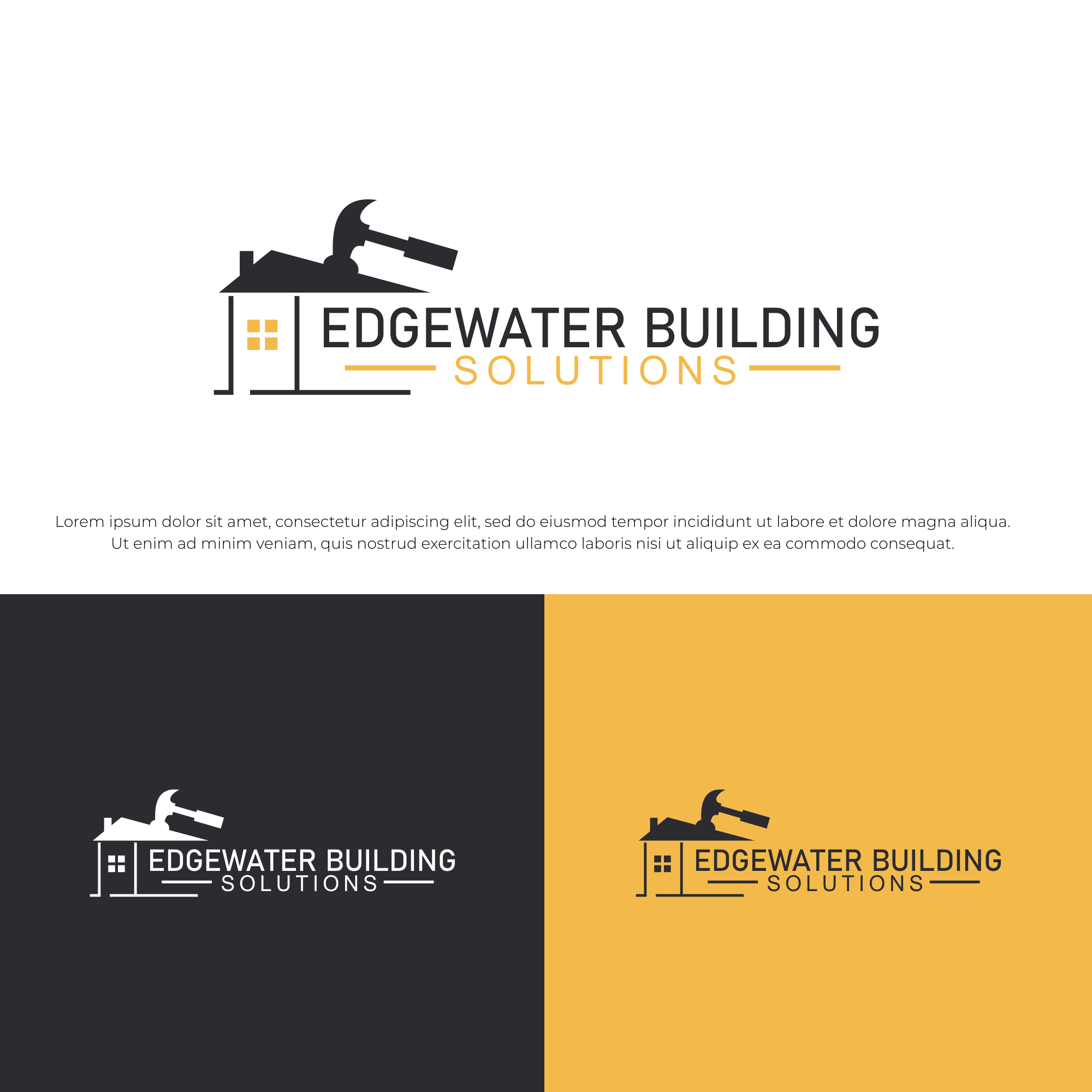 Logo-Design von alitjuara für Edgewater Building Solutions  | Design #29160921