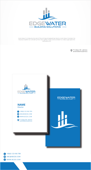 Logo Design by graphicevolution for Edgewater Building Solutions  | Design: #29138145