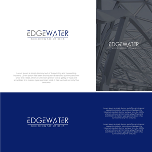 Logo Design by MX LogoArt for Edgewater Building Solutions  | Design: #29135736